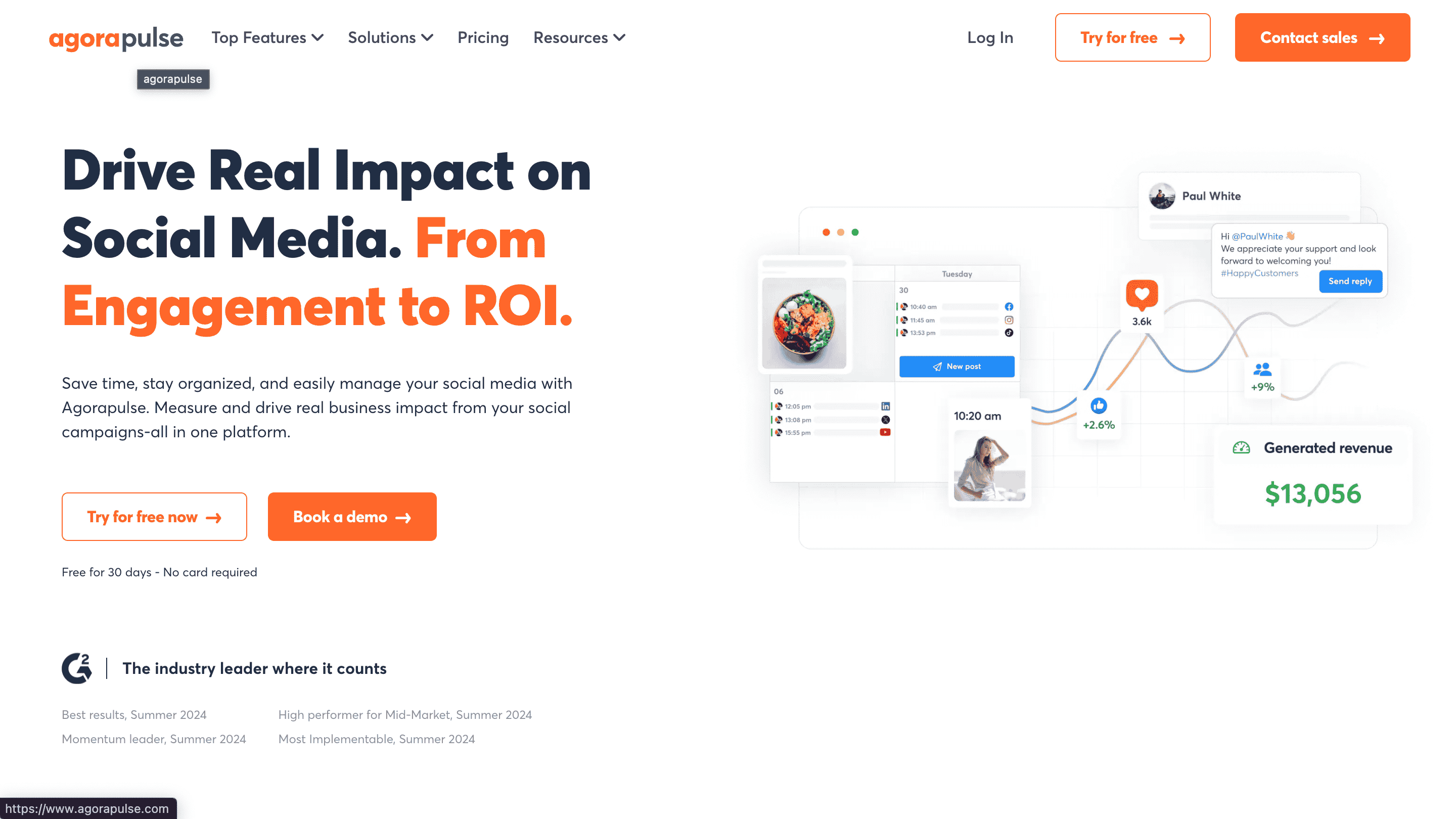 agorapulse homepage